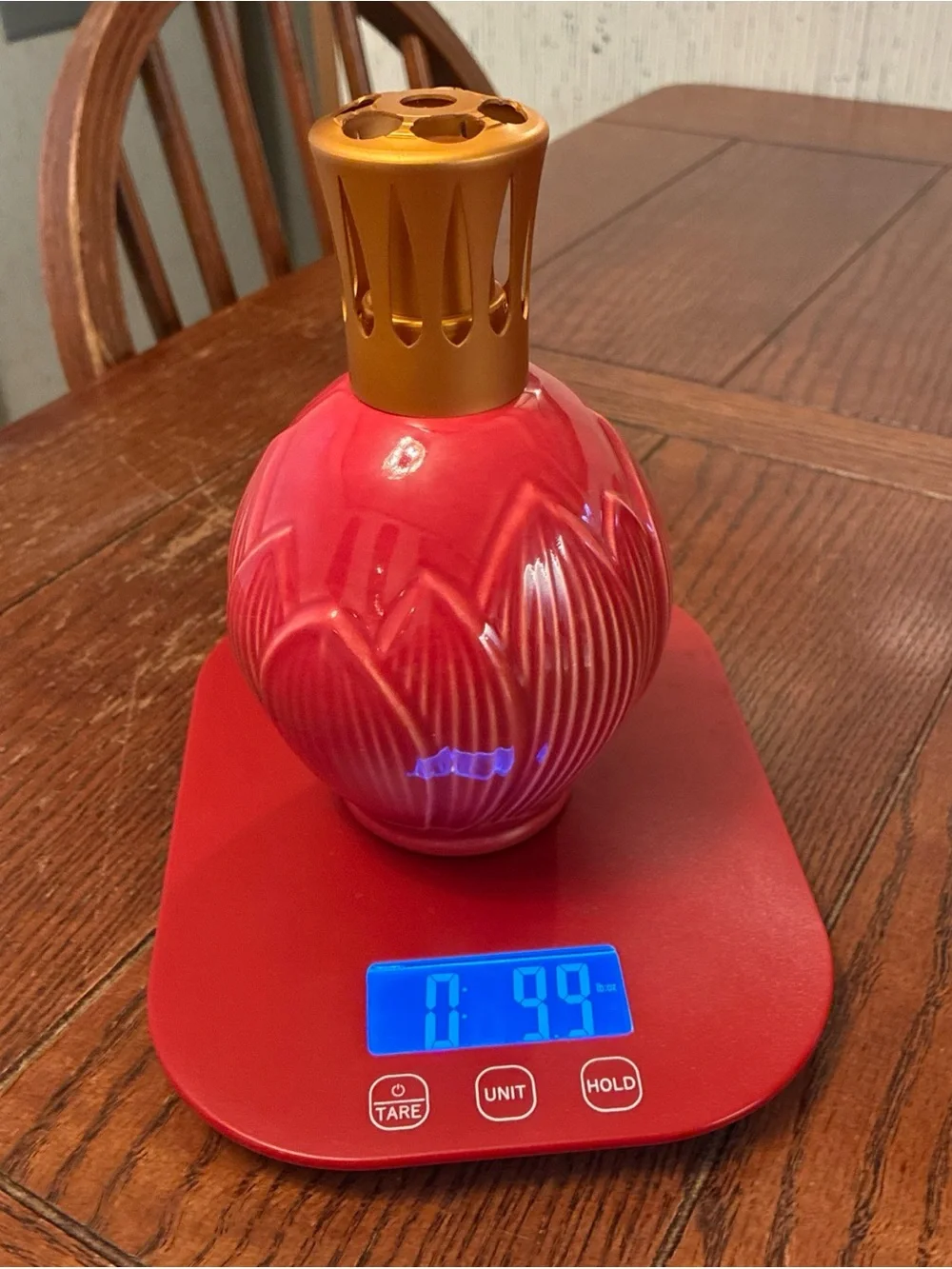 Vintage Lampe Berger Luneville Lotus Fragrance Lamp Rose Pink Ceramic